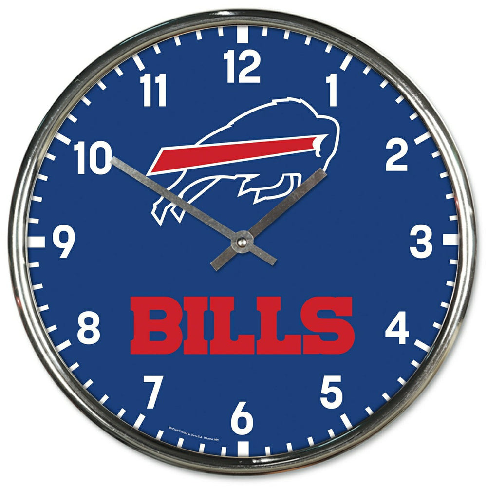 Buffalo Bills Chrome NFL Team Design Wall Clock Taass US