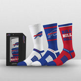 Buffalo Bills Strideline Premium NFL Crew Socks 3-Pack Box Taass for sale