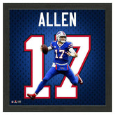 Josh Allen #17 Buffalo Bills Impact Jersey Framed NFL Photo Taass US