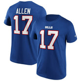 Josh Allen #17 Buffalo Bills Fanatics Player NFL T-Shirt Blue Classic