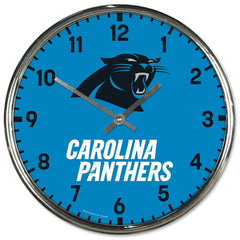 Carolina Panthers Chrome NFL Team Design Wall Clock Classic