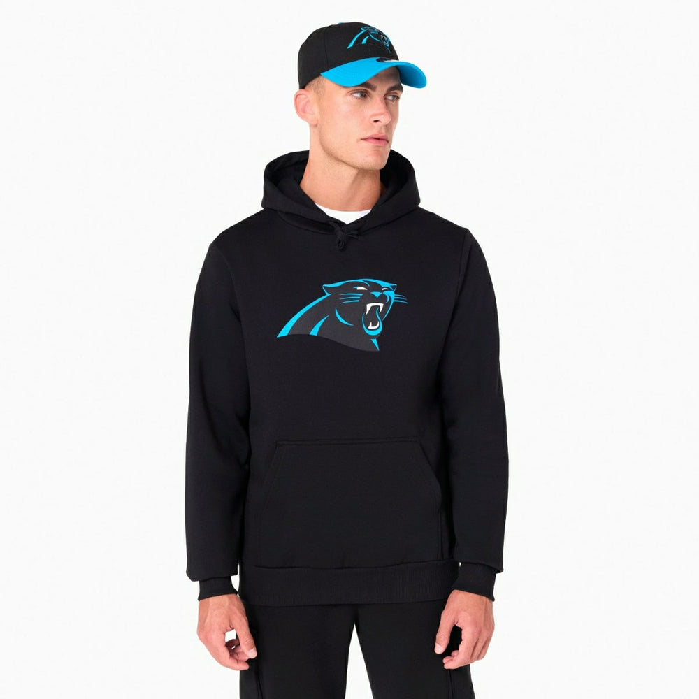 Carolina Panthers Logo Hoodie NFL Sweatshirt Black Lifestyle