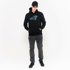 Carolina Panthers Logo Hoodie NFL Sweatshirt Black Lifestyle