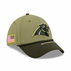 Carolina Panthers 2025 NFL Salute to Service 39THIRTY Flex Cap Olive Lifestyle