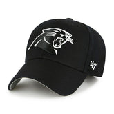Carolina Panthers Black & White '47 MVP Adjustable NFL Cap Black Taass US