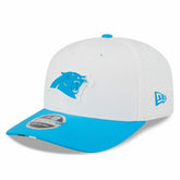 Carolina Panthers 2025 NFL Training Camp New Era 9SEVENTY Stretch-Snap Cap OTC White Lifestyle