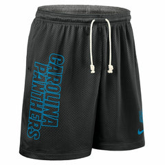 Carolina Panthers 2025 NFL Sideline Reversible Mesh Nike Dri-FIT Shorts Black Taass for sale