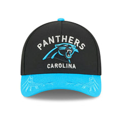 Carolina Panthers 2025 NFL Draft 9FORTY M-Crown A-Frame Snapback Cap Black Lifestyle