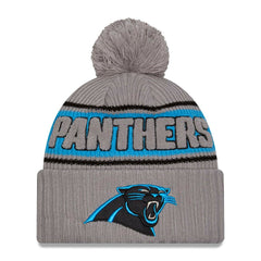 Carolina Panthers 2024 NFL Sideline New Era Sport Knit Hat Gray Lifestyle