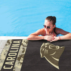 Carolina Panthers Camo Spectra NFL Beach Towel Fashion