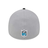 Carolina Panthers Colorway 2023 NFL Sideline New Era 39THIRTY Flex Cap Gray Lifestyle