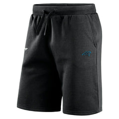 Carolina Panthers Primary Logo NFL Sweat Shorts Black Taass US