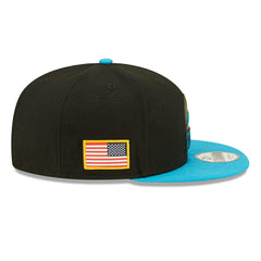 Carolina Panthers 2022 NFL On-Field Salute to Service New Era 9FIFTY Snapback Cap Lifestyle