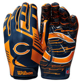 Chicago Bears Wilson Stretch-Fit NFL Receivers Gloves Taass sale
