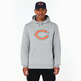Chicago Bears Logo Hoodie New Era NFL Sweatshirt Grey Fashion