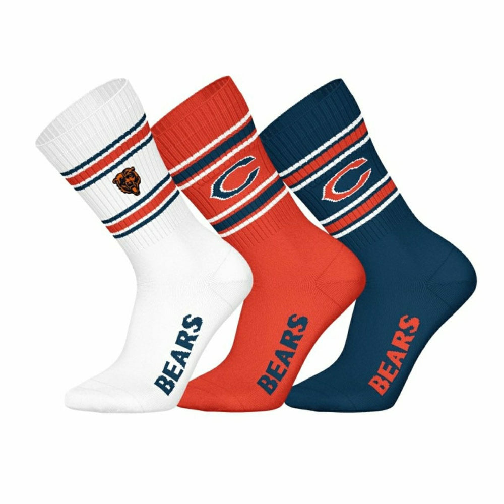 Chicago Bears Team Set NFL Crew Socks (3-Pack) Lifestyle