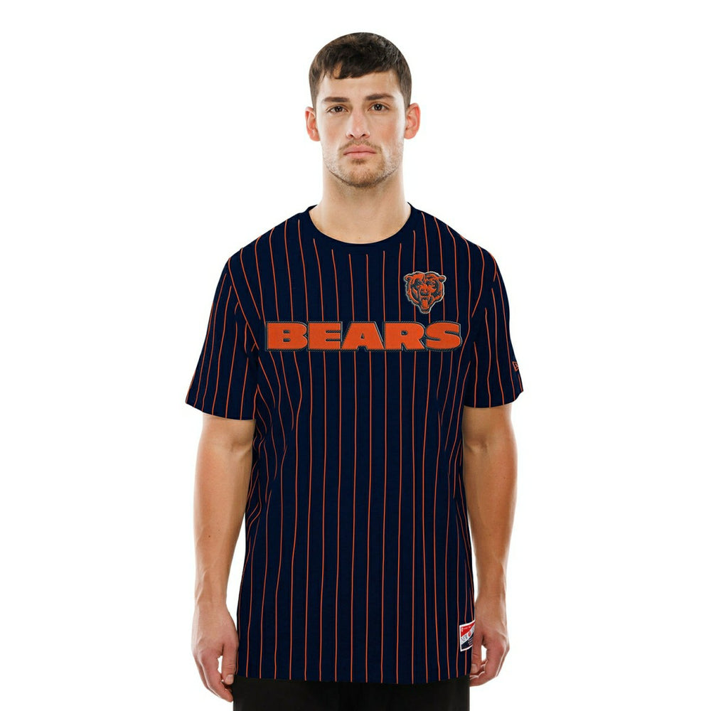 Chicago Bears Retro Stripe NFL T-Shirt Navy Taass for sale