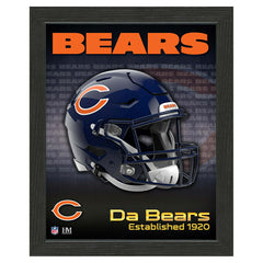 Chicago Bears NFL Team Helmet Framed Photo Taass US