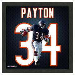 Walter Payton #34 Chicago Bears Impact Jersey Framed NFL Photo Classic