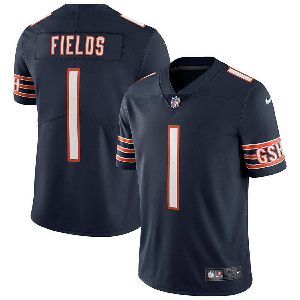 Justin Fields #1 Chicago Bears Nike Vapor Limited NFL Jersey Navy Taass for sale