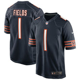 Justin Fields #1 Chicago Bears Nike Game NFL Football Jersey Navy Taass US
