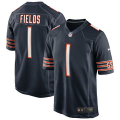 Justin Fields #1 Chicago Bears Nike Game NFL Football Jersey Navy Taass US
