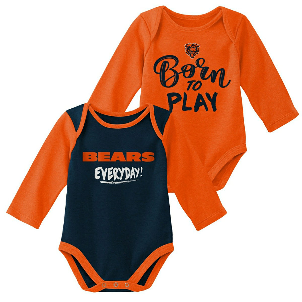 Chicago Bears Born to Play NFL Baby Bodysuit Set (2-Piece) Taass sale