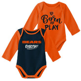 Chicago Bears Born to Play NFL Baby Bodysuit Set (2-Piece) Taass sale