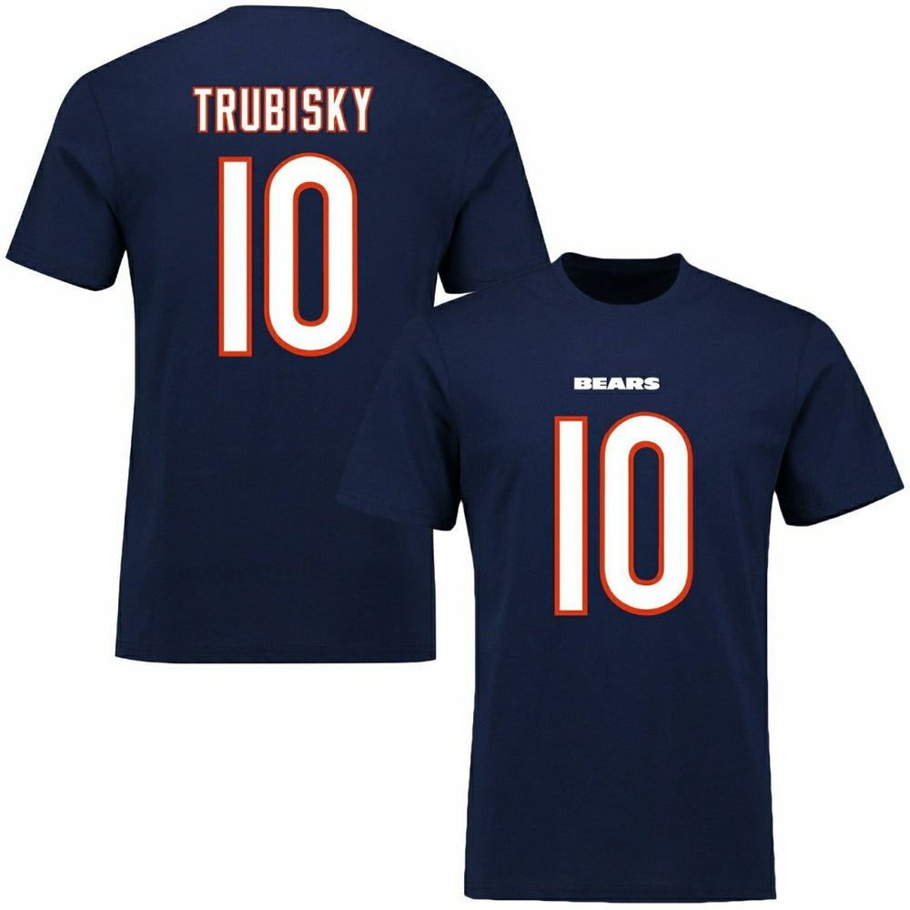 Mitch Trubisky #10 Chicago Bears Player Script NFL T-Shirt Taass sale