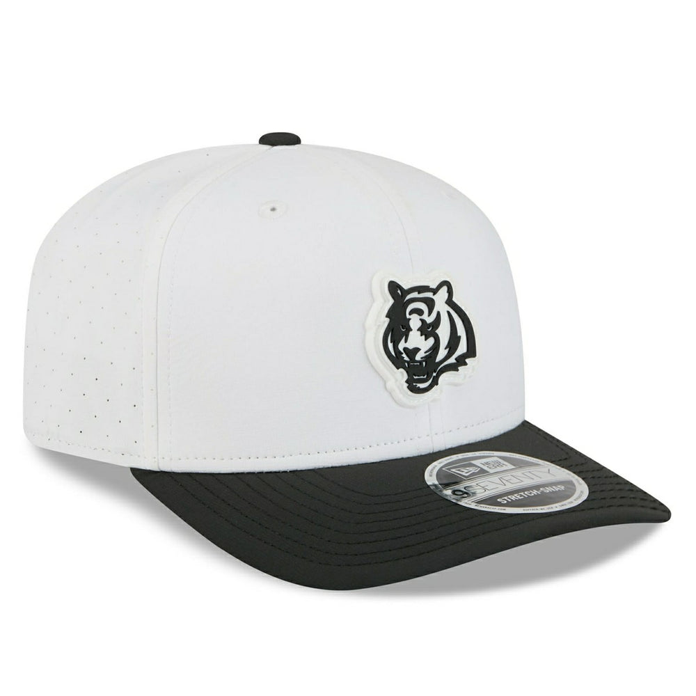 Cincinnati Bengals Historic Logo 2025 NFL Training Camp New Era 9SEVENTY Stretch-Snap Cap OTC White Fashion