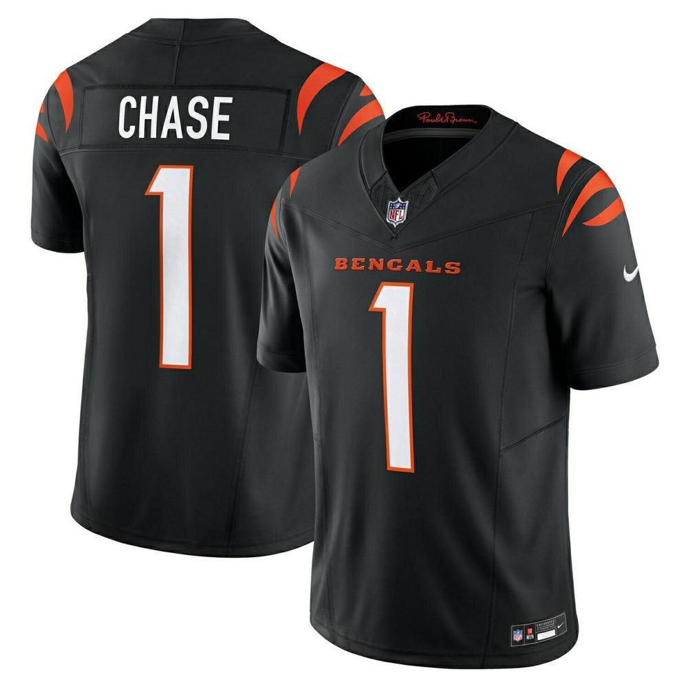 Ja’Marr Chase #1 Cincinnati Bengals Nike Vapor F.U.S.E. Limited NFL Jersey Black Classic