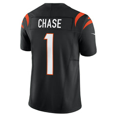Ja’Marr Chase #1 Cincinnati Bengals Nike Vapor F.U.S.E. Limited NFL Jersey Black Classic