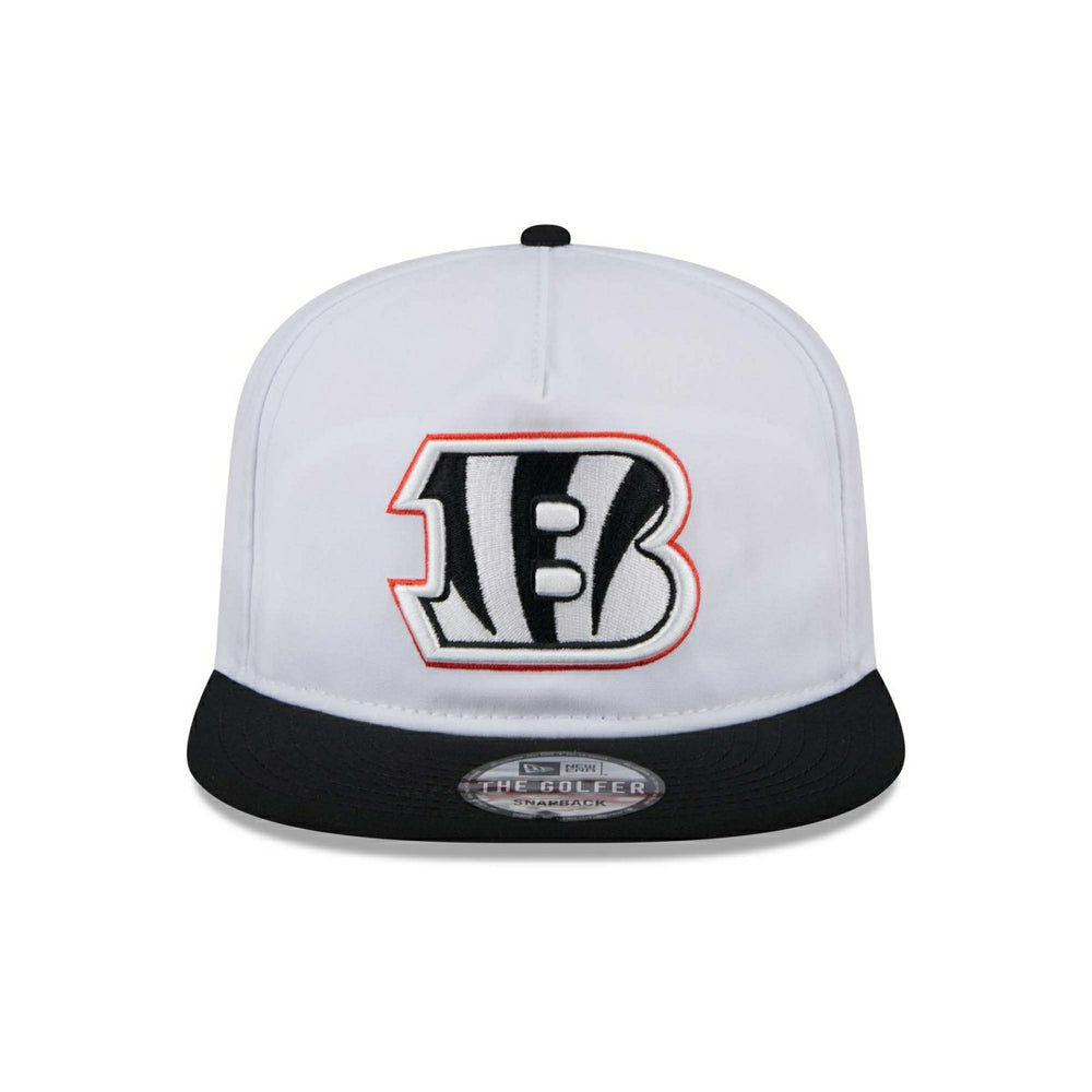 Cincinnati Bengals 2024 NFL Training Camp New Era Golfer Snapback Cap White Lifestyle