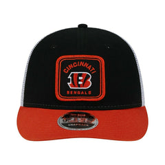 Cincinnati Bengals Patch Trucker New Era Low Profile 9FIFTY Snapback Cap Taass US