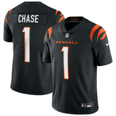 Ja'Marr Chase #1 Cincinnati Bengals Nike Vapor Untouchable Limited NFL Jersey Black Fashion