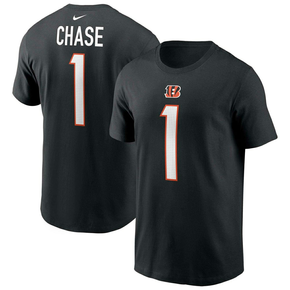 Ja'Marr Chase #1 Cincinnati Bengals Nike Player NFL T-Shirt Black Classic