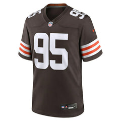 Myles Garrett #95 Cleveland Browns Nike Game NFL Jersey Brown Fashion