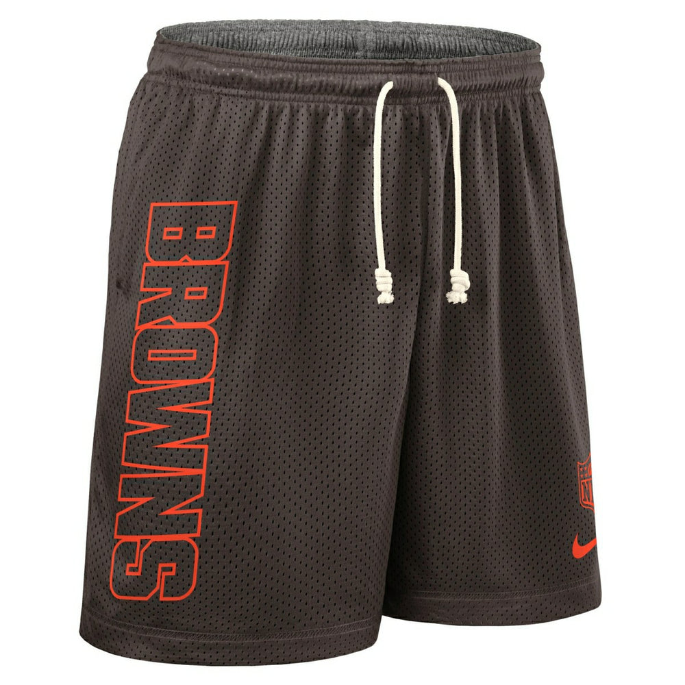 Cleveland Browns 2025 NFL Sideline Reversible Mesh Nike Dri-FIT Shorts Brown Taass sale