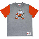 Cleveland Browns Mitchell & Ness Color Blocked NFL Throwback T-Shirt Taass sale