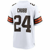 Nick Chubb #24 Cleveland Browns Nike Game NFL Football Jersey White Taass for sale