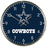 Dallas Cowboys Chrome NFL Team Design Wall Clock Taass US