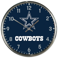 Dallas Cowboys Chrome NFL Team Design Wall Clock Taass US