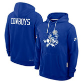 Dallas Cowboys 2025 NFL Sideline Nike Vintage Alternate Hoodie Blue Taass for sale