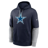 Dallas Cowboys 2024 NFL Sideline Nike Club Hoodie Navy Fashion
