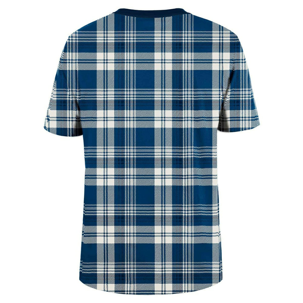 Dallas Cowboys Plaid 2024 New Era 3rd Down NFL T-Shirt Navy Fashion
