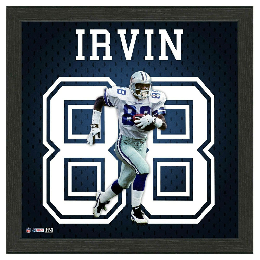 Michael Irvin #88 Dallas Cowboys Impact Jersey Framed NFL Photo Taass US