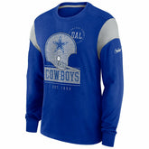 Dallas Cowboys NFL Historic Nike Slub Long Sleeve Shirt Blue Taass for sale