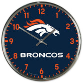 Denver Broncos Chrome NFL Team Design Wall Clock Lifestyle