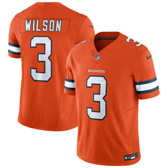 Russell Wilson #3 Denver Broncos Alternate Nike Vapor F.U.S.E. Limited NFL Jersey Orange Taass US