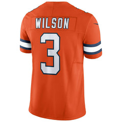 Russell Wilson #3 Denver Broncos Alternate Nike Vapor F.U.S.E. Limited NFL Jersey Orange Taass US